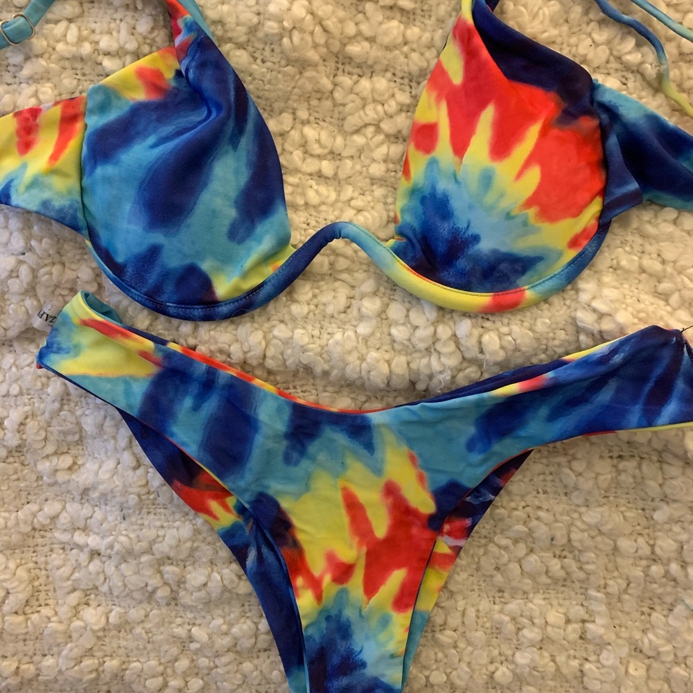 High waist Tie Die 2 Piece Bikini